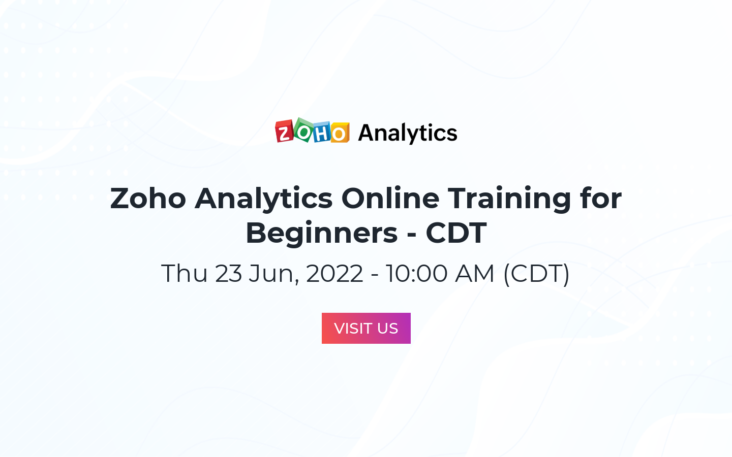 Zoho Analytics Online Training for Beginners - CDT